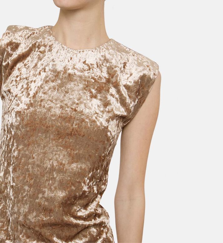 Velvet Iridescent Stretch Sleeveless Top