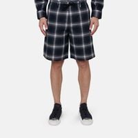 Plaid Pattern Elastic Waistband Shorts