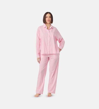 Button Closure Top Pants Set