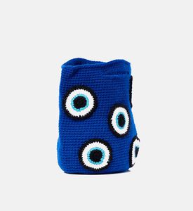 حقيبة كروشيه بتصميم عين واقية