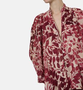 قميص بأكمام طويلة بطبعة أزهار