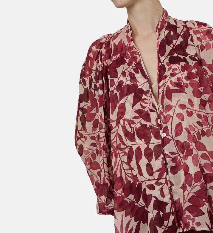 Floral Print Long-sleeve Shirt