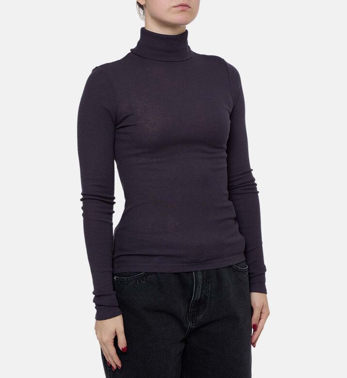 Samsoe High Neck Long-sleeve Top, Model View