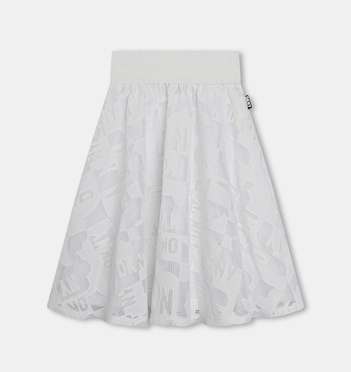 Girl Lace Pleated Midi Skirt