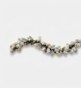 Home Deco and More Pre-lit Snowy Flocked Garland Runner, Packshot View