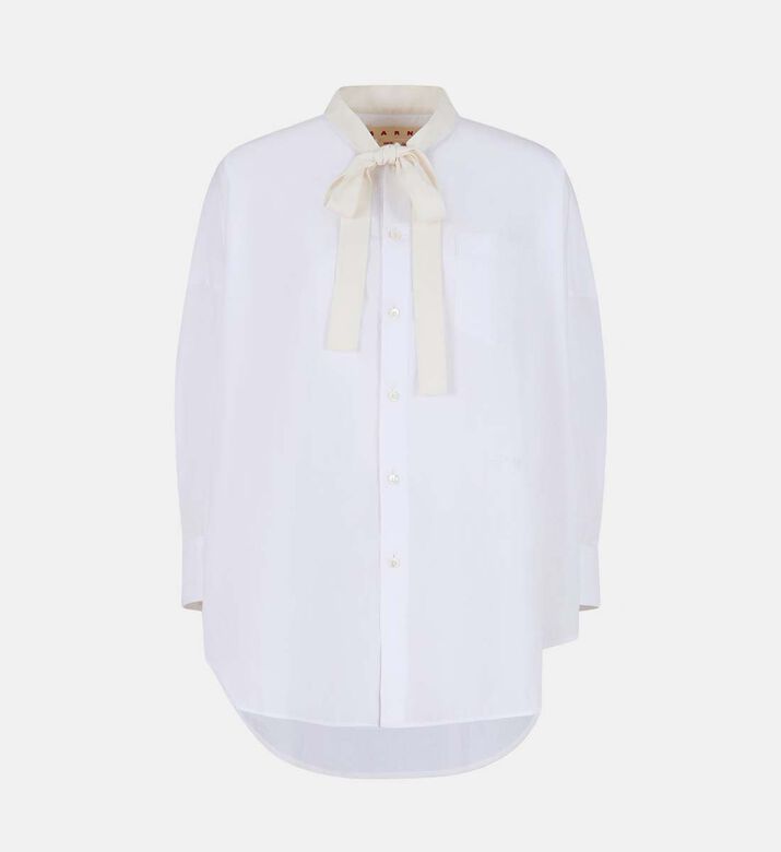Knot-detail Long-sleeve Shirt
