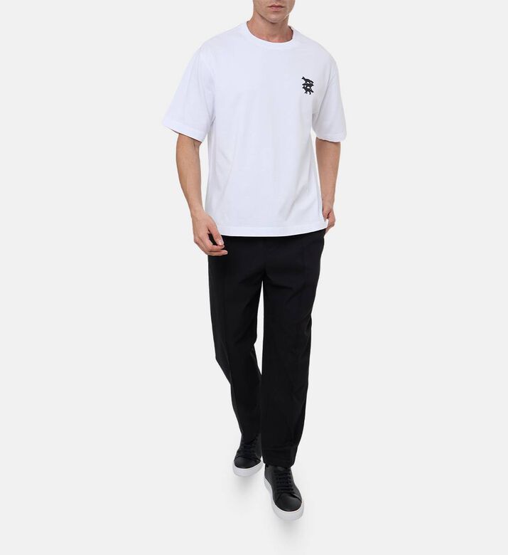 Maison Kitsune Cotton Oversized Fox-print T-shirt, Model View