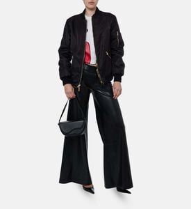 Alice and Olivia Becky Reversible Faux Fur Bomber, Model View