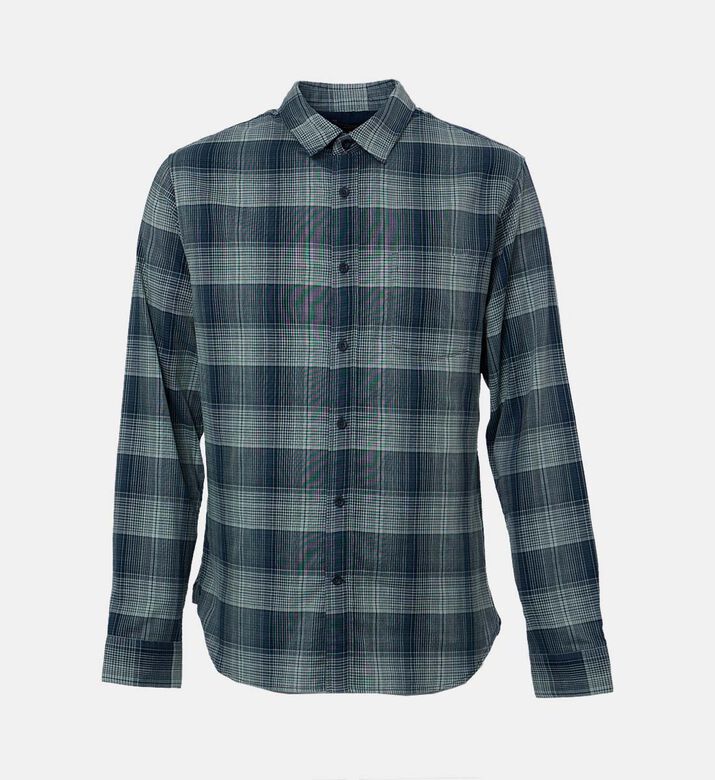 Vince Check-print Long-sleeve Shirt, Packshot View