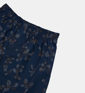 بوكسر بخصر مطاطي وطبعة نباتية