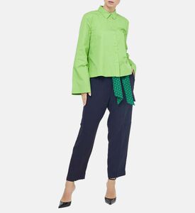 قميص كالي من قماش البوبلين بقصة ترابيز