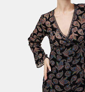 فستان روبن قصير بطبعة