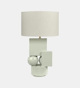 Versmissen Geometric Sculptural Table Lamp, White, Packshot View