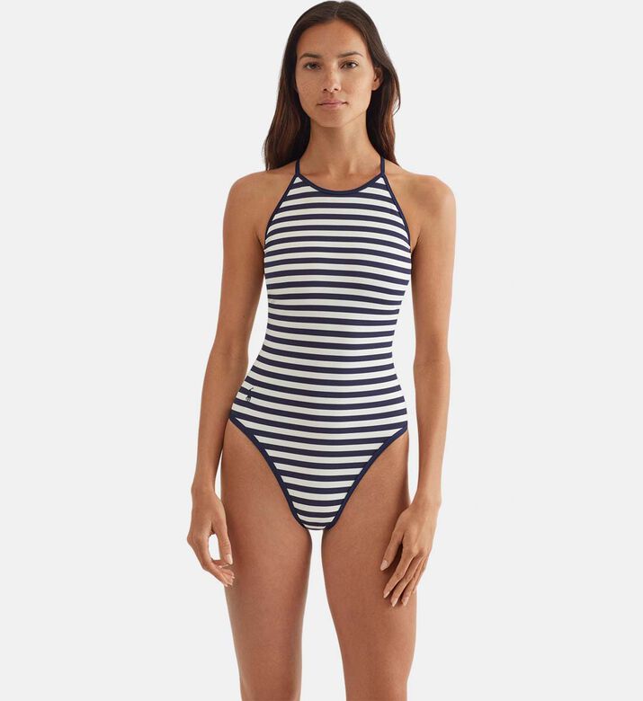 Retro High Neck One-peice Swimsuit