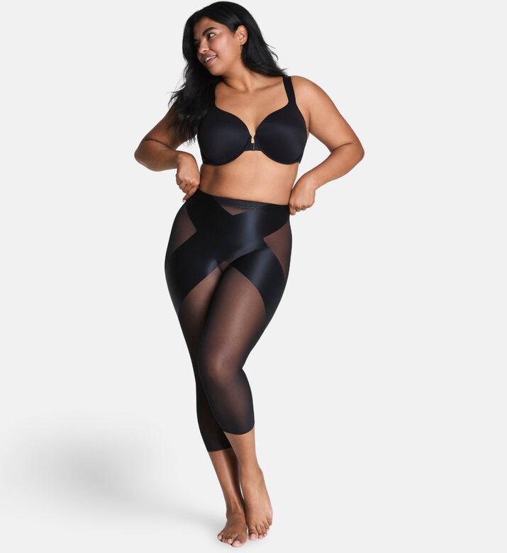Spanx Shape Satin, Black, Xs, Model View