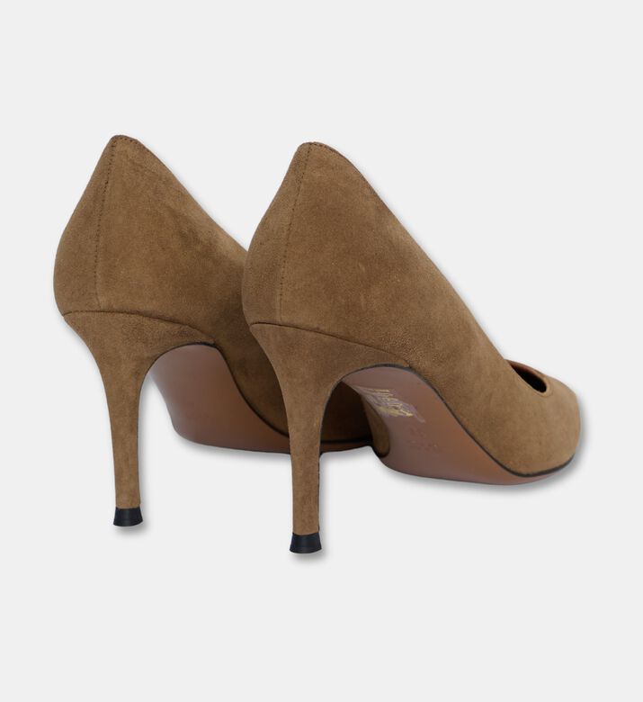 Roberto Festa Tirsasm Suede Pointed-toe Pumps, Brown, Eu-38.5, Packshot View