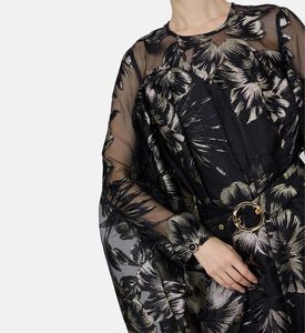 Floral-print Cap Sleeves Dress