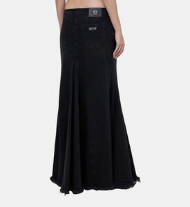 Mermaid Style Long Denim Skirt