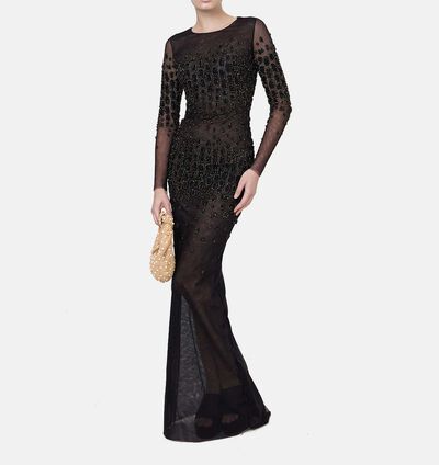 Beaded Crewneck Dress