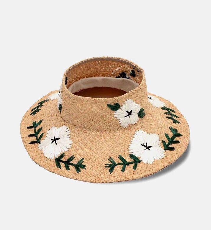 Fleur Raffia Hand-woven Design Visor