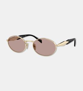 Prada Oval-shaped Metal Gold Frame Sunglasses, Packshot View