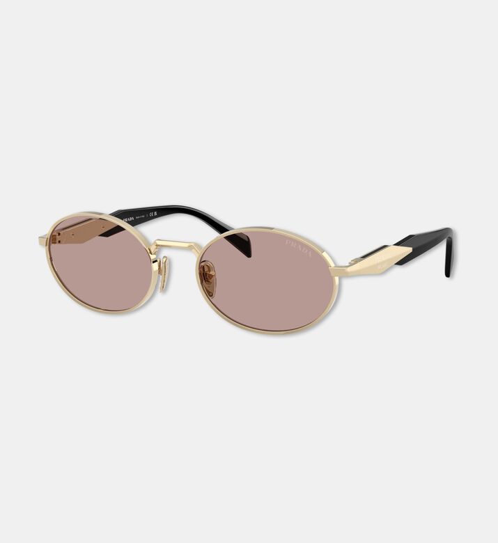 Prada Oval-shaped Metal Gold Frame Sunglasses, Packshot View