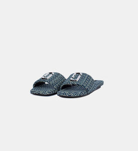 Washed Monogram Denim Sandals Washed Monogram Denim Sandals