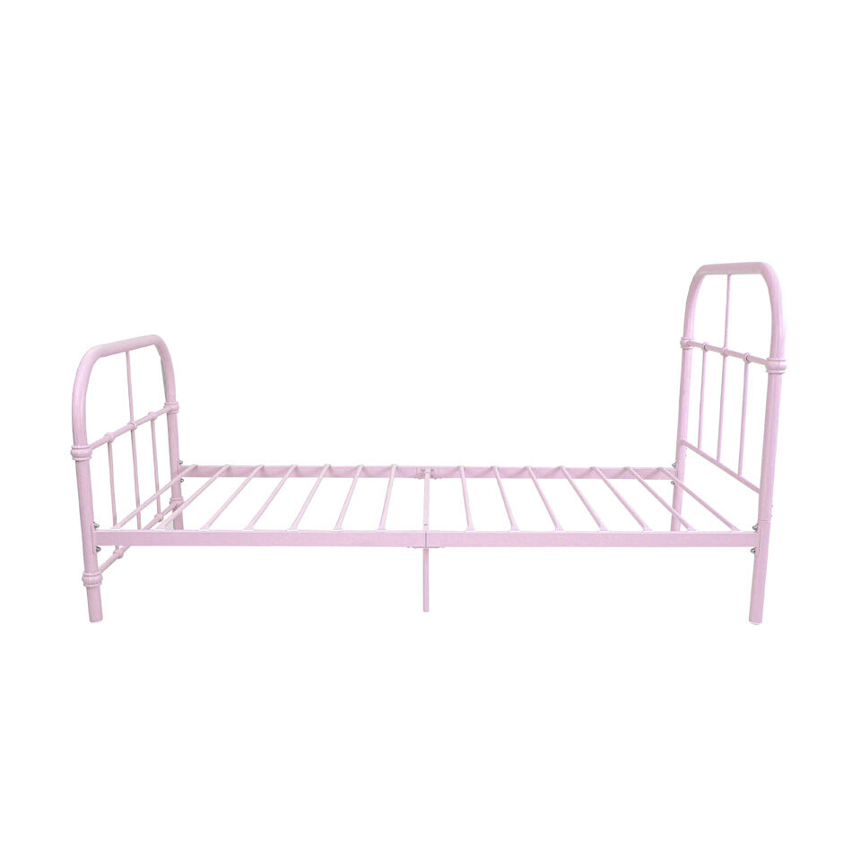 Metal framed single top bed