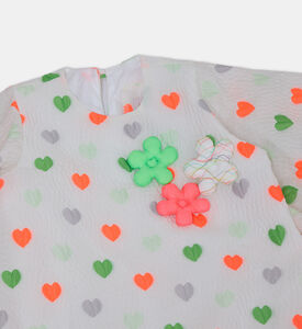 فستان فتاة صغيرة بشكل قلب