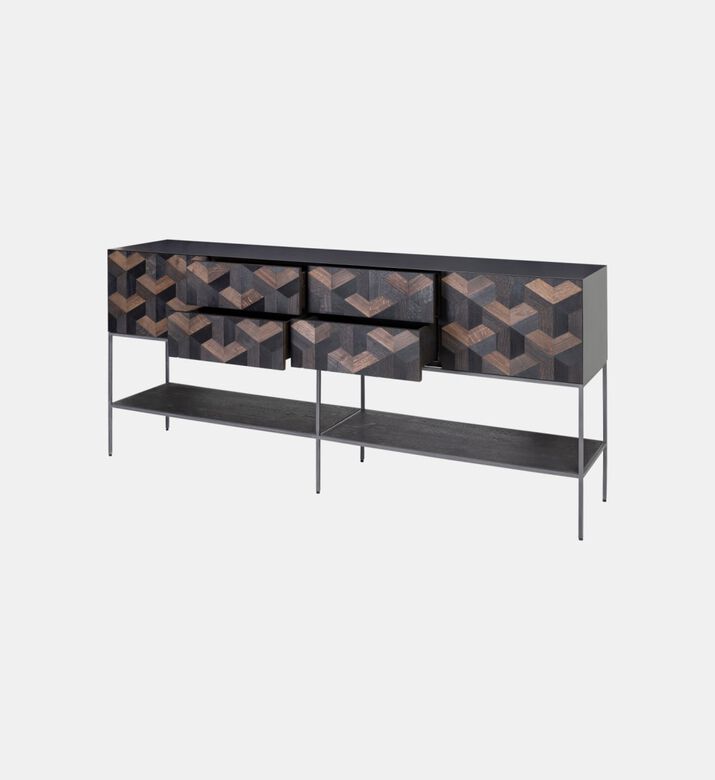 Illusion Oak Veneer Buffet Table