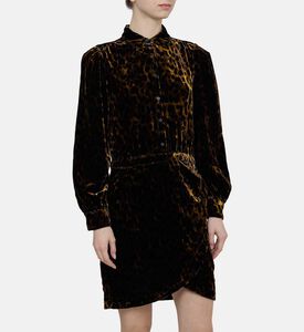 Rulipe Velvet Leopard-print Dress