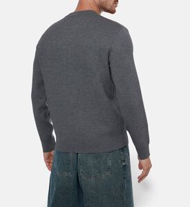 Samsoe Sarico Logo-print Crewneck Long-sleeve Sweater, Model View