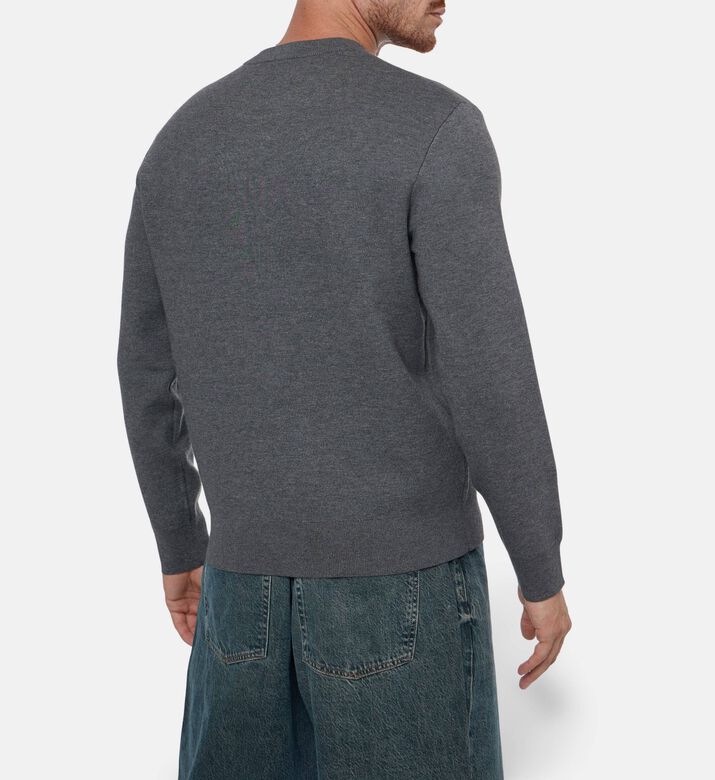 Samsoe Sarico Logo-print Crewneck Long-sleeve Sweater, Model View