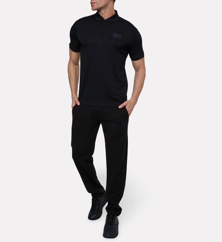 EA7 Short-sleeve Polo Shirt, Black, L, Model View