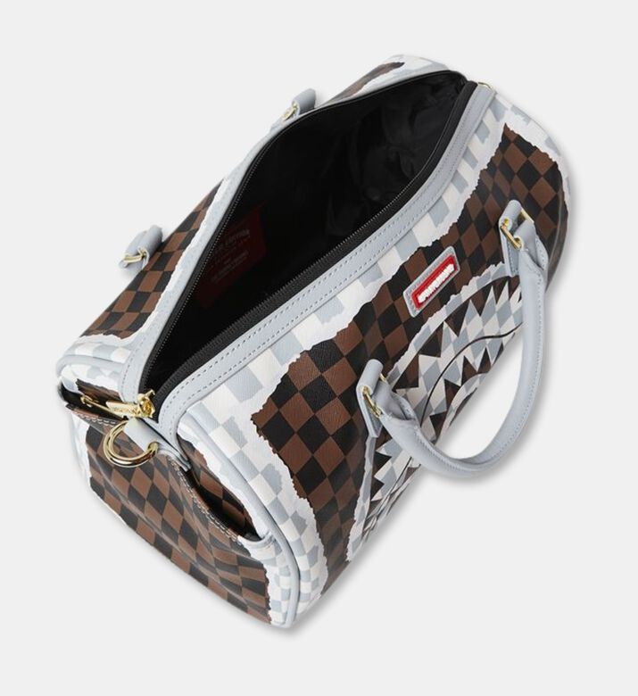 Sprayground Tear Check Pattern Mini Duffle Bag, Packshot View