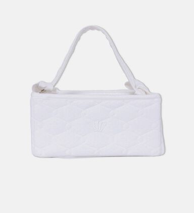 Crown-embroidery Quilted Diaper Bag