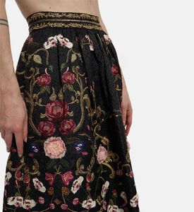 Alice and Olivia Floral-embroidery Maxi Skirt, Model View