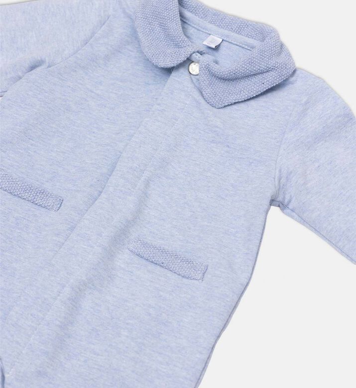 My First Collection Back Bear Patch Romper, Azure, 1m, Packshot View