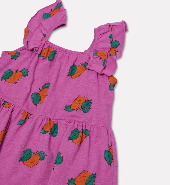 Bobo Choses Dress Tangerine, Packshot View