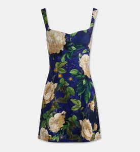 Alice and Olivia Floral-print Sweetheart Neck Dress, Packshot View