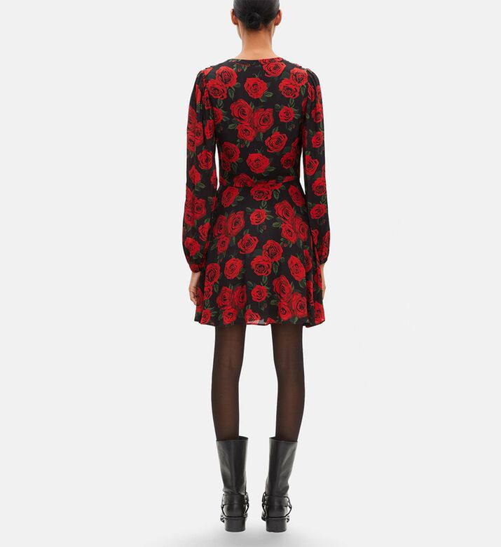 The Kooples All-over Floral-print Long-sleeve Dress, Model View