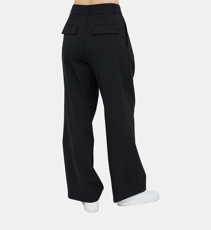 Flap Pockets Wide-leg Pants