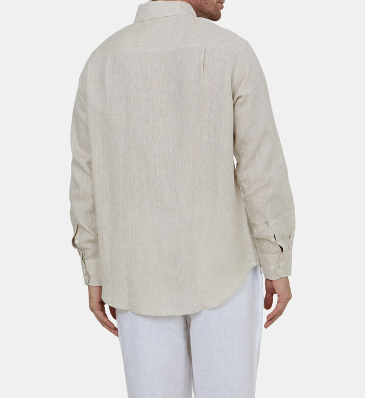 قميص ماريو كتان بصف أزرار