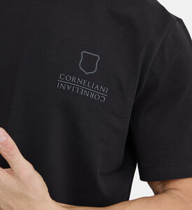 تيشيرت بياقة مستديرة جيرسيه مطاطية