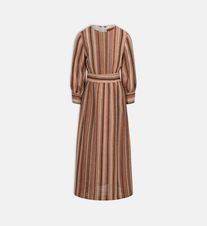 Chevron Knit Zigzag Pattern Dress
