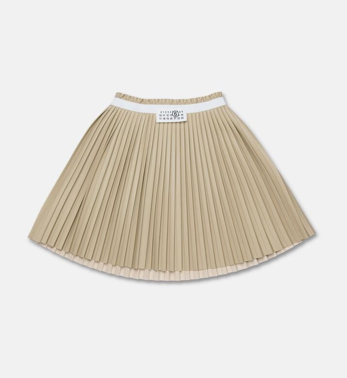 MM6 Elastic Waistband Pleated Skirt, Packshot View
