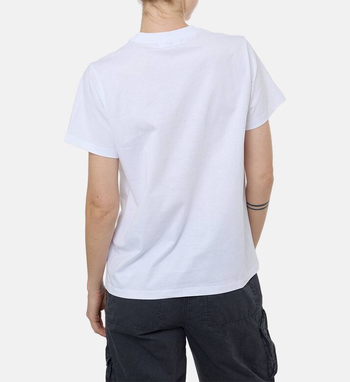 Ganni Cotton Animals-print Regular-fit T-shirt, Model View