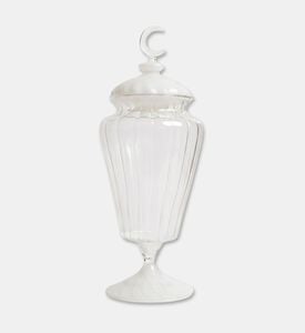 Byleasfeir Moon Glass Lidded Sweets Bowl, Clear, Packshot View