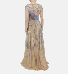 Sequin Embellished Flared Gown