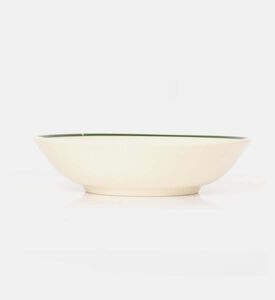 Easy Life Hand-painted Ceramic Soup Plate, Green, Packshot View
